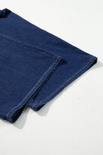 Load image into Gallery viewer, Real Teal Plus Size Drawstring High Waist Wide Leg Casual Jeans - Fashion Queen -  16
