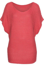 Load image into Gallery viewer, Red Clay Solid Loose Knit Short Dolman Sleeve Sweater - Fashion Queen -  24
