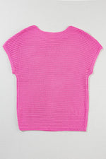 Load image into Gallery viewer, Red Clay Solid Loose Knit Short Dolman Sleeve Sweater - Fashion Queen -  25
