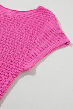 Load image into Gallery viewer, Red Clay Solid Loose Knit Short Dolman Sleeve Sweater - Fashion Queen -  29
