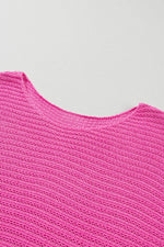 Load image into Gallery viewer, Red Clay Solid Loose Knit Short Dolman Sleeve Sweater - Fashion Queen -  30
