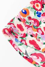 Load image into Gallery viewer, Red Floral Half Sleeve Deep V Neck Cutout Back Split Maxi Dress - Fashion Queen -  11
