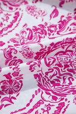 Load image into Gallery viewer, Rose Bohemian Print Puff Sleeve Tied V Neck Flared Mini Dress - Fashion Queen -  20

