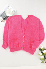 Load image into Gallery viewer, Rose Buttons Front Pocketed Sweater Cardigan - Fashion Queen -  10
