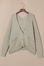 Load image into Gallery viewer, Rose Buttons Front Pocketed Sweater Cardigan - Fashion Queen -  28
