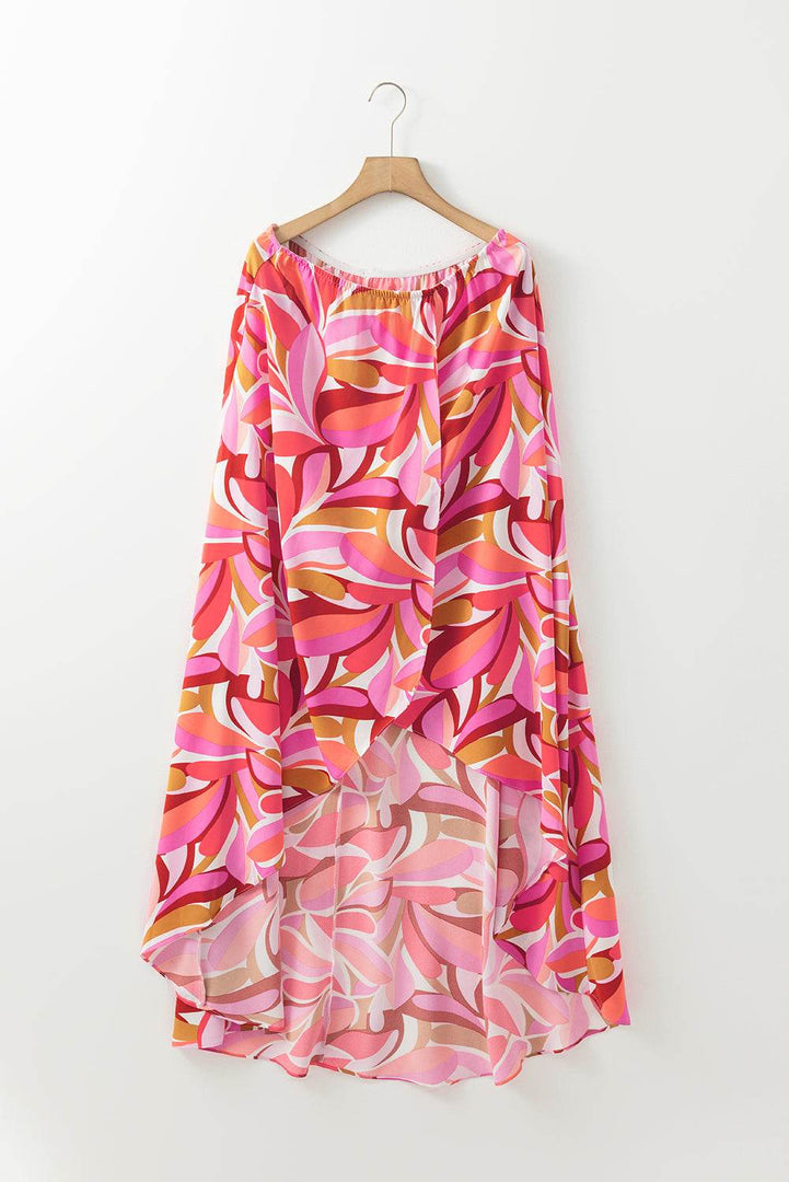 Rose Floral High Low Bandeau Vacay Dress - Fashion Queen -  11