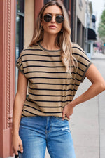 Load image into Gallery viewer, Rose Knitted Bat Sleeve T Shirt - Fashion Queen -  17
