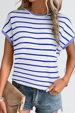 Load image into Gallery viewer, Rose Knitted Bat Sleeve T Shirt - Fashion Queen -  7

