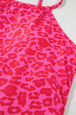 Load image into Gallery viewer, Rose Leopard Drawstring Side Tankini 2pcs Swimsuit - Fashion Queen -  14
