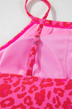 Load image into Gallery viewer, Rose Leopard Drawstring Side Tankini 2pcs Swimsuit - Fashion Queen -  17

