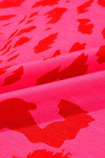 Load image into Gallery viewer, Rose Leopard Frilly V Neck Short Sleeve Blouse - Fashion Queen -  13
