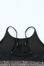 Load image into Gallery viewer, Rose Leopard Mesh Trim 2pcs Bikini Swimsuit - Fashion Queen -  20
