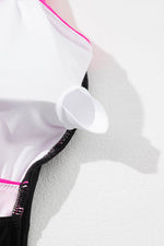 Load image into Gallery viewer, Rose Red Crossover Colorblock Cutout One Piece Swimsuit - Fashion Queen -  27
