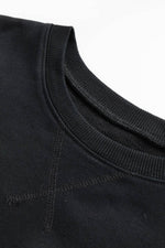 Load image into Gallery viewer, Rose Red Drop Shoulder Crisscross Stitching Pocketed Loose Sweatshirt - Fashion Queen -  20
