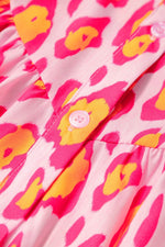 Load image into Gallery viewer, Rose Red Oversized Leopard Print Balloon Sleeve Casual Shirt - Fashion Queen -  15
