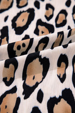 Load image into Gallery viewer, Rose Red Oversized Leopard Print Balloon Sleeve Casual Shirt - Fashion Queen -  20
