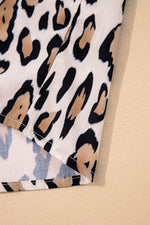Load image into Gallery viewer, Rose Red Oversized Leopard Print Balloon Sleeve Casual Shirt - Fashion Queen -  21
