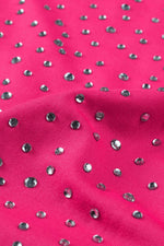 Load image into Gallery viewer, Rose Rhinestone Allover Round Neck Short Sleeve Bodysuit - Fashion Queen -  10
