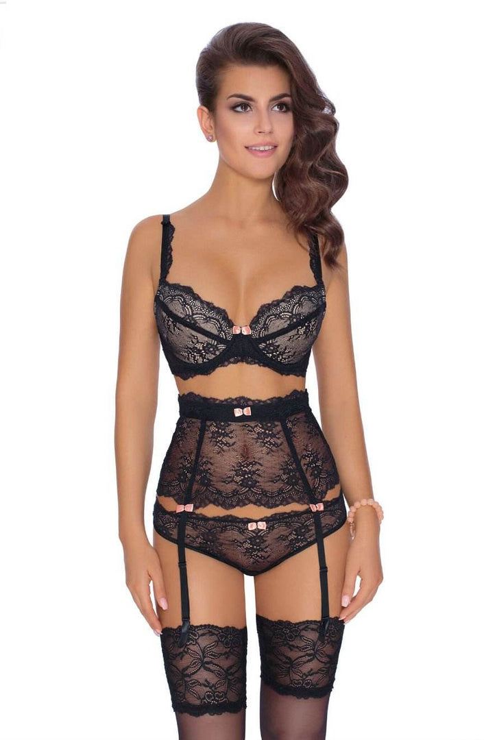 Roza Ambre Push Up Bra Black - Fashion Queen -  1