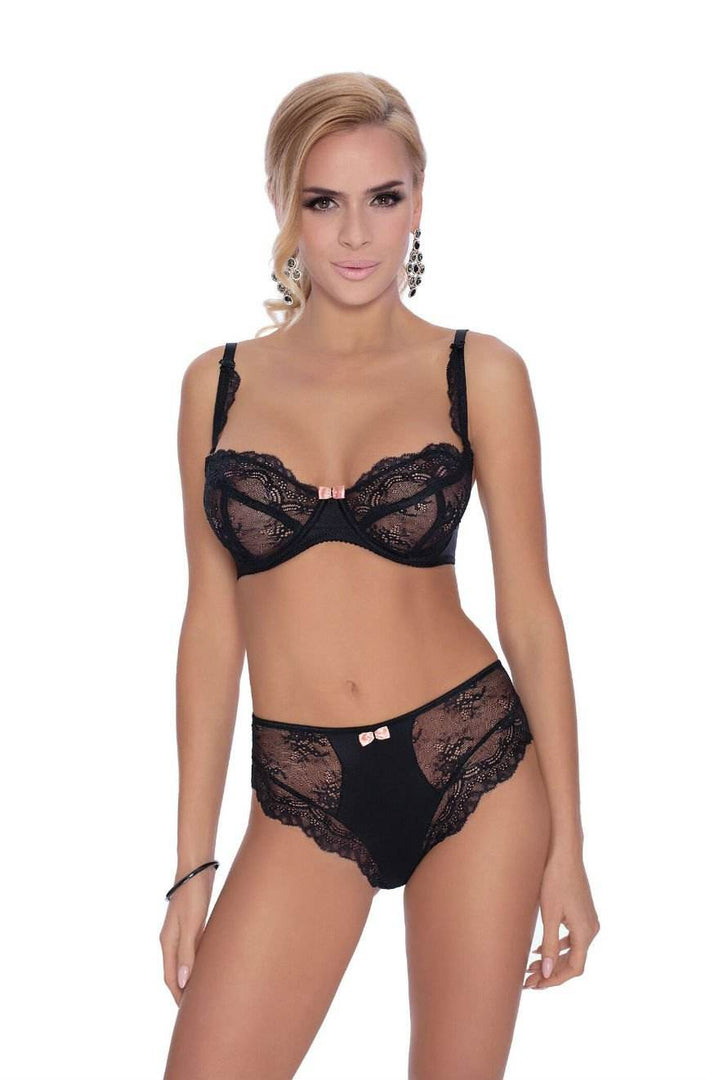 Roza Ambre Soft Cup Bra Black - Fashion Queen -  1