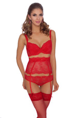 Load image into Gallery viewer, Roza Ambre Soft Cup Bra Red - Fashion Queen -  1
