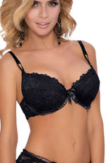 Load image into Gallery viewer, Roza Carmen Black Bra - Fashion Queen -  2
