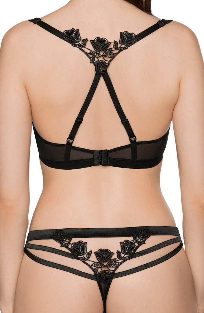 Roza Lisbet Black THONG - Fashion Queen -  3