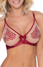 Load image into Gallery viewer, Roza Mehendi Soft Cup Bra Claret - Fashion Queen -  1
