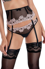 Load image into Gallery viewer, Roza Nefer Suspender Belt Black-Salmon - Fashion Queen -  2
