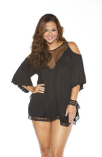 Load image into Gallery viewer, Shirley of Hollywood X3257 Sleepshirt Black
