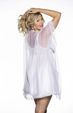 Load image into Gallery viewer, Shirley of Hollywood X3595 White 3 Piece Babydoll
