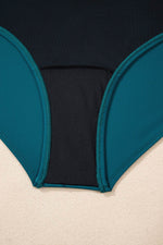 Load image into Gallery viewer, Sea Green Adjustable Straps Cutout Ruched Knot Slit One Piece Swim Dress - Fashion Queen -  23
