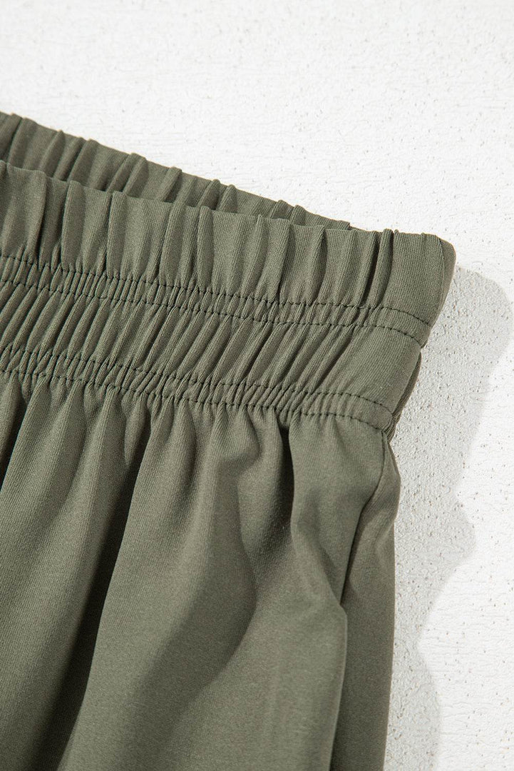 Seagrass Raw Hem Loose Tee and Wide Leg Pants Set - Fashion Queen -  16