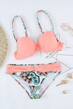 Load image into Gallery viewer, Sexy Pink Padded Gather Push-up Bikini Set - Fashion Queen -  6
