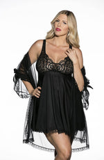 Load image into Gallery viewer, Shirley of Hollywood X3595 Black 3 Piece Babydoll - Fashion Queen -  1
