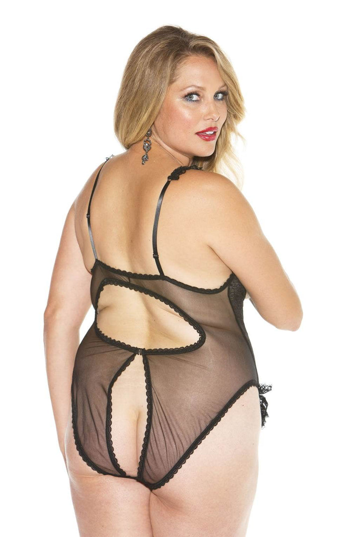 Shirley of Hollywood XX2497 Black Teddy - Fashion Queen -  2