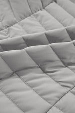 Load image into Gallery viewer, Silvery Plush Collared Quilted Zipped Puffer Vest - Fashion Queen -  17
