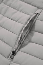Load image into Gallery viewer, Silvery Plush Collared Quilted Zipped Puffer Vest - Fashion Queen -  20
