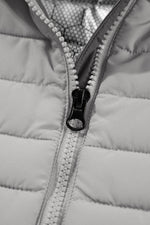 Load image into Gallery viewer, Silvery Plush Collared Quilted Zipped Puffer Vest - Fashion Queen -  21
