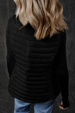 Load image into Gallery viewer, Silvery Plush Collared Quilted Zipped Puffer Vest - Fashion Queen -  24
