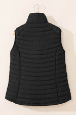 Load image into Gallery viewer, Silvery Plush Collared Quilted Zipped Puffer Vest - Fashion Queen -  29
