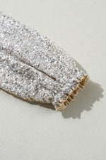 Load image into Gallery viewer, Silvery Sequin Puff Sleeve Cutout Back Blouse - Fashion Queen -  11

