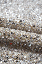 Load image into Gallery viewer, Silvery Sequin Puff Sleeve Cutout Back Blouse - Fashion Queen -  14
