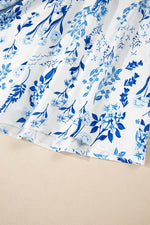 Load image into Gallery viewer, Sky Blue Floral Print Sweetheart Neck Plus Size Midi Dress - Fashion Queen -  16
