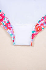 Load image into Gallery viewer, Sky Blue Plus Size Floral Print Twisted High Waist Bikini Set - Fashion Queen -  27
