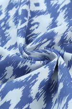 Load image into Gallery viewer, Sky Blue V Neck Casual Geometric Print Maxi Dress - Fashion Queen -  12
