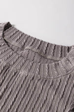 Load image into Gallery viewer, Sleet Solid Color Textured Flutter Sleeve Top - Fashion Queen -  19
