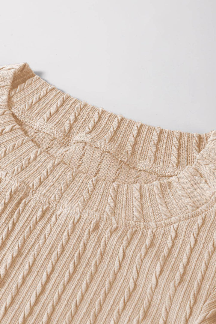 Sleet Solid Color Textured Flutter Sleeve Top - Fashion Queen -  26