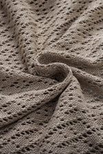 Load image into Gallery viewer, Smoke Gray Solid Color Pointelle Knit Open Front Cardigan - Fashion Queen -  8
