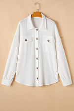 Load image into Gallery viewer, Smoke Gray Solid Corded Drop Shoulder Plus Size Shacket - Fashion Queen -  18
